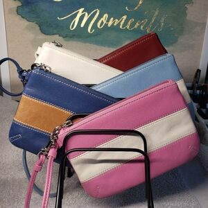 Coach leather wristlets